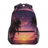 ATTX Ocean Sunset Palm Trees Backpack for Women Men - Waterproof Lightweight Daypack, Durable Travel Backpack for Casual Use#486
