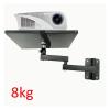ADBWEKKF LCD-122PR-A Strong Projector Wall Mount Bracket Full Motion 360 Rotate Tilt 8kg with Plate Flexible Arm Foldable(with Hook) view 3