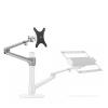 ADBWEKKF OL-3L OL-3T DIY Part 32" Monitor Tray with Long Arm Aluminum Desktop Accessory Part Silver Black Rotate 360 Full Motion Tilt(Gray) view 3