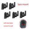 ADBWEKKF (5pcs) SW-03A with Steel Plate 3.5kg 7.7lbs Tilt Rotate Sound Speaker Bracket Wall Holder with Knob(5PCS SW-03A) view 2