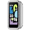2 Pack Bling Cases for Honor Band 10 Cover Hard PC Crystal Diamonds Rhinestone Protective Bumper Shell Smartwatch, without Screen Protector (Clear/Clear) view 4