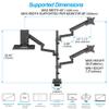 AVLT Laptop & Dual 40 Inch Stacking Monitor Arm Pole Top Mount with USB-C USB-A Ports-Black, Supports 26.4 lbs (12kg), Ultrawide Screen Fit, VESA Compatible, Multi-Screen, Ergonomic Workspace Upgrade view 3