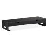 LUTRAYOHO Monitor Stand Riser with 2 Storage Drawers, Metal Computer Stand, Monitor Desk Stand Riser, for Laptop, Computer, Black and White Colours view 1