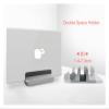 ADBWEKKF Aluminium Adjustable Double Vertical Laptop Stand Portable Notebook Mount Support Base Holder for MacBook Pro Air HC002 view 2