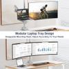 AVLT Laptop & 40 Inch Monitor Arm Pole Top Mount with USB-C USB-A Ports-Gray, VESA Compatible, Supports 26.4 lbs (12 kg), Ultrawide Screen Fit, Adjustable Height, Tilt Swivel Rotate, Cable Management view 2