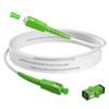 4FT SC/APC to SC/APC Fiber Optic Internet Cable, Armored Single Mode Patch Cable with Coupler, Fiber Optic Jumper Cord for Replacement Home Fiber Internet, OS1/OS2 Compatible, Simplex 9/125um LSZH view 1
