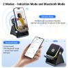 Induction Speaker with Phone Stand 5 in 1 Wireless Induction Bluetooth Audio for iPhone Android Phone Speakers Amplifier with Rechargeable Colorful Light, Birthday Gifts for Men Women Teens (Black) view 3