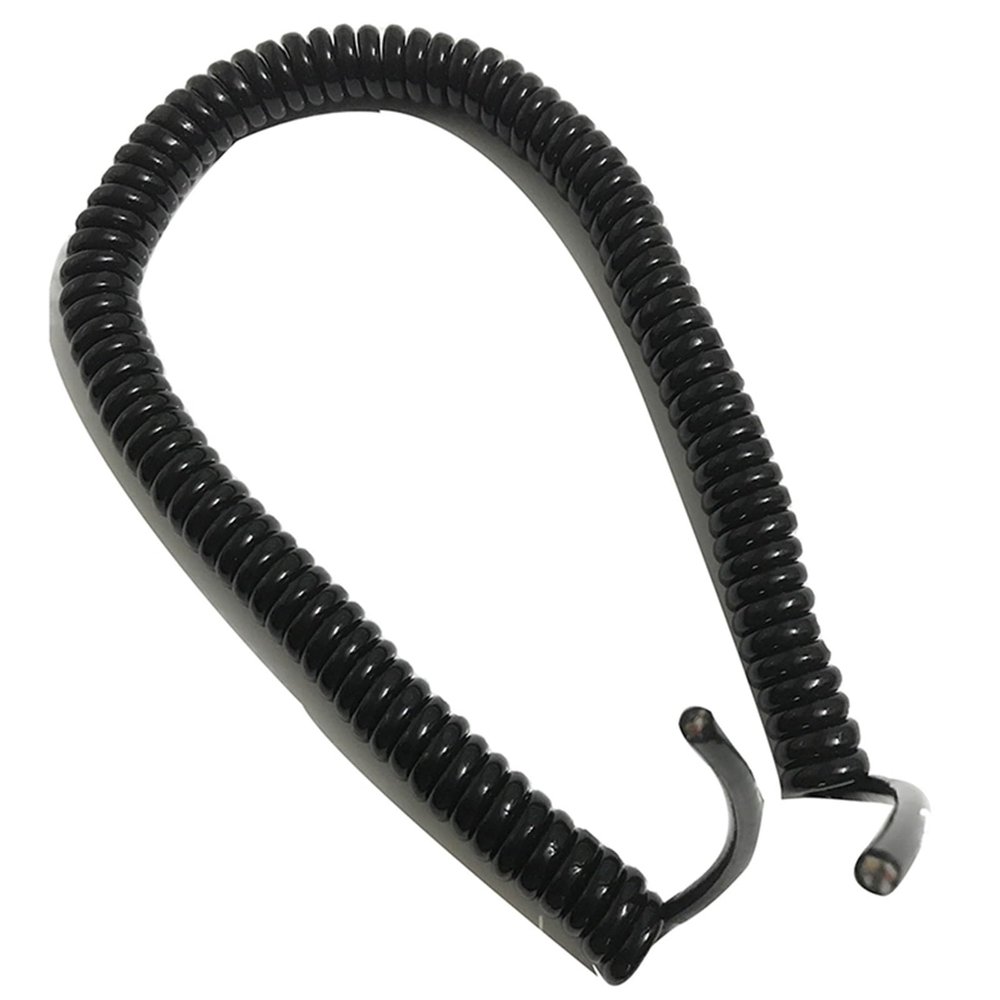 ACFFVBW Coiled Extension Cord, 10 Core Extensible Wire Cable 0.3mm Square OD 10mm Shielded Spiral Wire Stretch 1 Meter 5 Meters(Stretch 1 Meters)