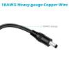 Fancasee 18AWG 6FT DC Power Extension Cable, 5.5mm x 2.1mm Male to Female Barrel Plug Jack Power Supply Adapter 5.5x2.1mm Extension Cord for CCTV Surveillance Security Camera LED Strip view 2