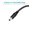Fancasee 18AWG 6FT DC Power Extension Cable, 5.5mm x 2.1mm Male to Female Barrel Plug Jack Power Supply Adapter 5.5x2.1mm Extension Cord for CCTV Surveillance Security Camera LED Strip view 3