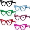 Eyekepper Huge Metalless Screwless Spring Hinges Blue Light Blocking Reading Glasses Women 6 Pack Cat Eye Computer Readers +1.00 view 1