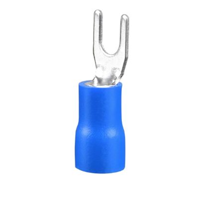 1000 Pcs Electrical Crimp Terminal SV1.25-3 European Fork Type Pre-Insulated Cold-Pressed Terminal, Y/U Type Brass Cable Lug, Copper Wire Connector
