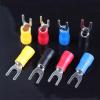 1000 Pcs Electrical Crimp Terminal SV1.25-3 European Fork Type Pre-Insulated Cold-Pressed Terminal, Y/U Type Brass Cable Lug, Copper Wire Connector view 4