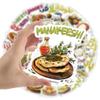 100 Packs Middle East Diet Stickers Water Bottles Laptop Phone Computer Guitar Skateboard Hydroflasks Delicious Food Vinyl Sticker Waterproof Aesthetic Trendy Decals for Kids Teens Girls Adults view 4