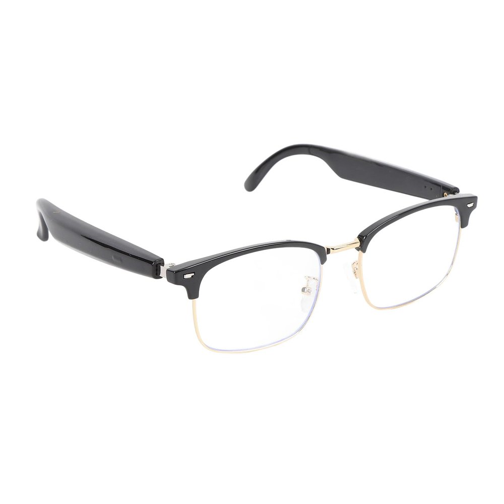 AI Translation Smart Glasses for Men Women, Wireless Bluetooth Sunglasses Support Multi Languages Online Real Time Translation, for Travel Meeting Trade Business (Gold)