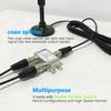 Coaxial Cable Splitter 2 Way, Coax Splitter Support 5-2400MHz, Digital Cable Splitter 2 Way-RG6 Compatible, Works with Satellite TV/Cable TV/MoCA Internet, CATV Antenna System view 2
