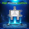Coaxial Cable Splitter 2 Way, Coax Splitter Support 5-2400MHz, Digital Cable Splitter 2 Way-RG6 Compatible, Works with Satellite TV/Cable TV/MoCA Internet, CATV Antenna System view 3