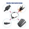 2-Pack 1 to 4 Way DC Power Splitter Cable, 5.5mm x 2.1mm, Power Adapter Cord for CCTV Security Cameras, LED Strip Lights, Surveillance Systems, and More Devices view 3