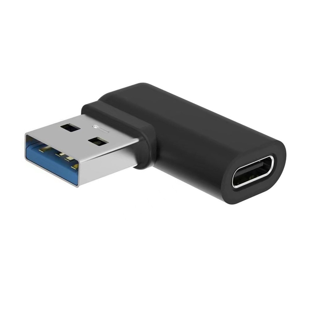 BAIMOQI USB Adapter 90 Degree USB3.0 Male to Type C Female Adapter for Data Transfer and Charging for Laptops and Tablets