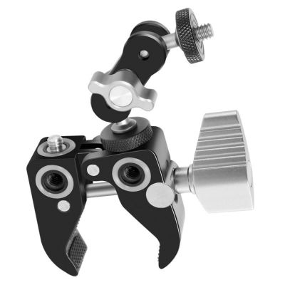 BAIMOQI Clamp Mount Metal Camera Mount Clamp with 1/4 and 3/8 Thread for Tripod and Stabilizer Clamp