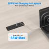 65W USB C Recessed Power Strip, Flush Mount Desktop Recessed Outlet with 4AC & 2 PD GaN USB C & 2 USB-A Ports, Furniture Hidden Drawer Fast Charging Station for Home Office view 3