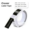 12 Pack Cruxer Replacement for Dymo A521209 3D Embossing Tape 12mm x 3m White on Black Self-Adhesive Embossed Label Replacement for Office Mate II 1540 154000 Organizer Xpress Pro 1575 Label Maker view 2