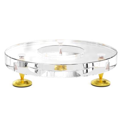 BAIMOQI Desktop Stand Clear Acrylic Desktop Holder Speakers Stand Antislip Base Stand Shockproof Foot Pad for Enhances Sound
