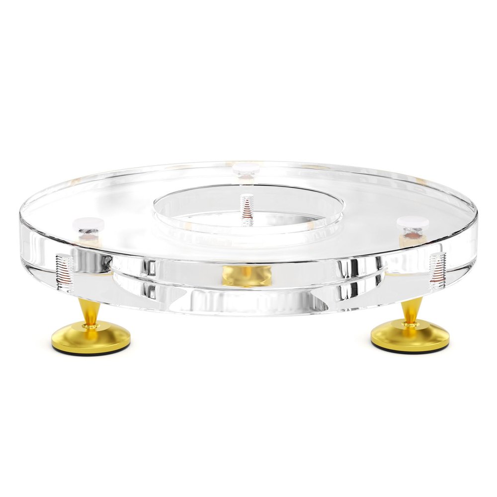 BAIMOQI Desktop Stand Clear Acrylic Desktop Holder Speakers Stand Antislip Base Stand Shockproof Foot Pad for Enhances Sound