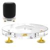 BAIMOQI Desktop Stand Clear Acrylic Desktop Holder Speakers Stand Antislip Base Stand Shockproof Foot Pad for Enhances Sound view 2