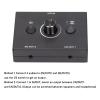 3.5mm Stereo Audio Switcher, 2 Input 1 Output / 1 Input 2 Output Bidirectional Switching Splitter, One Key Mute, No External Power Required view 2