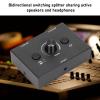 3.5mm Stereo Audio Switcher, 2 Input 1 Output / 1 Input 2 Output Bidirectional Switching Splitter, One Key Mute, No External Power Required view 4