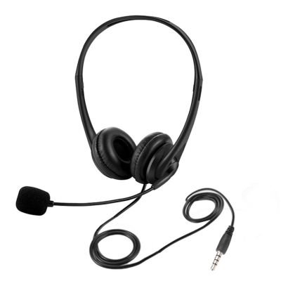 BAIMOQI Corded Over Ear Headphones with Microphone 3.5mm Plug Lightweighted Designing for Music Calls Study and Meetings
