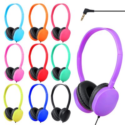TJZXGUI Bulk Classroom Headphones for Students Kids School 10 Pack Wholesale Headphones Class Set with 3.5mm Jack for Chromebook Laptop PC Computer Mixed Colors