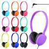 TJZXGUI Bulk Classroom Headphones for Students Kids School 10 Pack Wholesale Headphones Class Set with 3.5mm Jack for Chromebook Laptop PC Computer Mixed Colors view 1