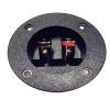 2 Way Speakers Box Clamp, Home Car Stereoes Binding Post Round Spring Cup Connectors Speakers Junction Box Back Panel view 3