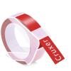 100 Pack Cruxer Replacement for A521202 3D Embossing Tape 12mm x 3m White on Red Self-Adhesive Embossed Label Replacement for Office Mate II 1540 154000 Organizer Xpress Pro 1575 Label Maker view 1