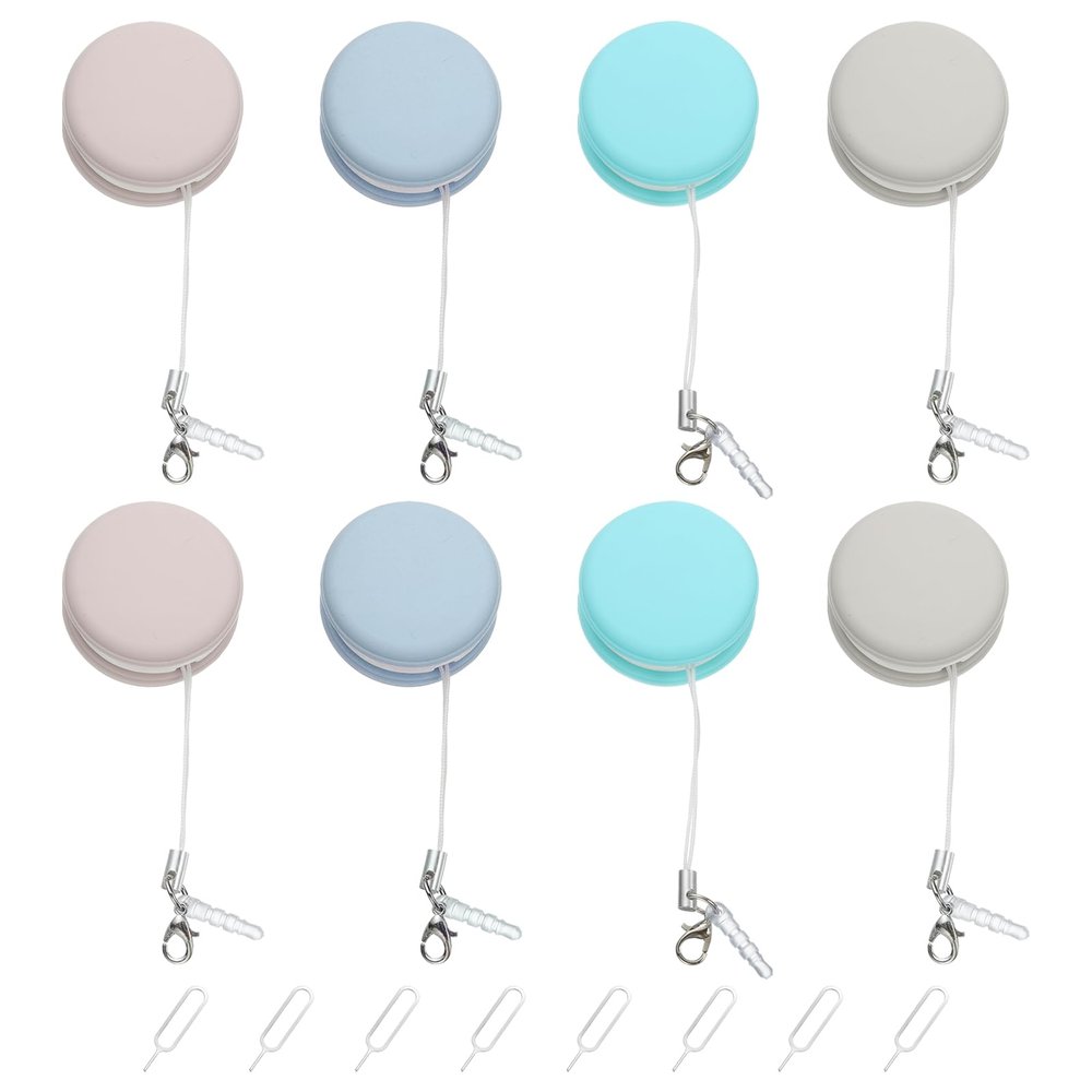 MECCANIXITY 8Pcs Candy Colors Phone Screen Cleaner, Blue Khaki Pink Green Phone Screen Cleaning Wipes, Fingerprint Proof Cleaning Ball for Mobile Phones Computers Car Screens