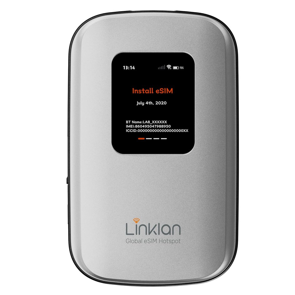 Portable Mobile HotspoteSIM Global WiFi Hotspot,No SIM Card/Contract Needed, 16Devices,180+ Countries, Compact Wireless Router for International Trips & BusinessFree 5GB US Data for 15 Days