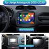 2+32G Android 13 Car Stereo Radio for Jeep Renegade 2015-2020 with Wireless Carplay Android, 9 Inch Touch Screen Stereo for Renegade Radio Bluetooth GPS Navigation FM/RDS Radio AHD Backup Camera view 4