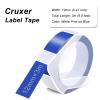 100 Pack Cruxer Replacement for A521206 3D Embossing Tape 12mm x 3m White on Blue Self-Adhesive Embossed Label Replacement for Office Mate II 1540 154000 Organizer Xpress Pro 1575 Label Maker view 2