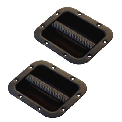 2Pcs Heavy Duty Black Steel Speakers Cabinet Handles Ergonomic Easy Portability Professional Stage Box Carry Gear Strong