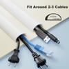 39" Side Buckle Cable Hider Cords,Extension Cord Covers for Wires On Wall,Adhesive Cord Hider for Wall Mount Tv, Wire Channel for Cable Concealer,Cable Raceway Home & Office,White, W 1.08" H 0.6" view 3