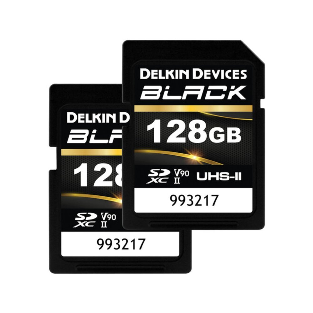 Delkin Devices Black 128GB SDXC UHS-II V90 SD Memory Card (2-Pack)
