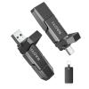 RAOYI 512GB USB C External SSD, 2-in-1 Solid State Drive Up to 450MB/s Dual USB 3.2 + Type-C Thumb Drive Portable SSD Drive for iPhone 15/16/17, Android, Tablet, PC and PS4 view 1