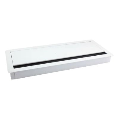 AsrMyjcx Desk Cable Management Box Power Strip Holder Efficient Charger Storage Cable Organizer Box Wire Hide for Home Kitchen Office, White