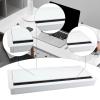 AsrMyjcx Desk Cable Management Box Power Strip Holder Efficient Charger Storage Cable Organizer Box Wire Hide for Home Kitchen Office, White view 3
