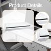 AsrMyjcx Desk Cable Management Box Power Strip Holder Efficient Charger Storage Cable Organizer Box Wire Hide for Home Kitchen Office, White view 4