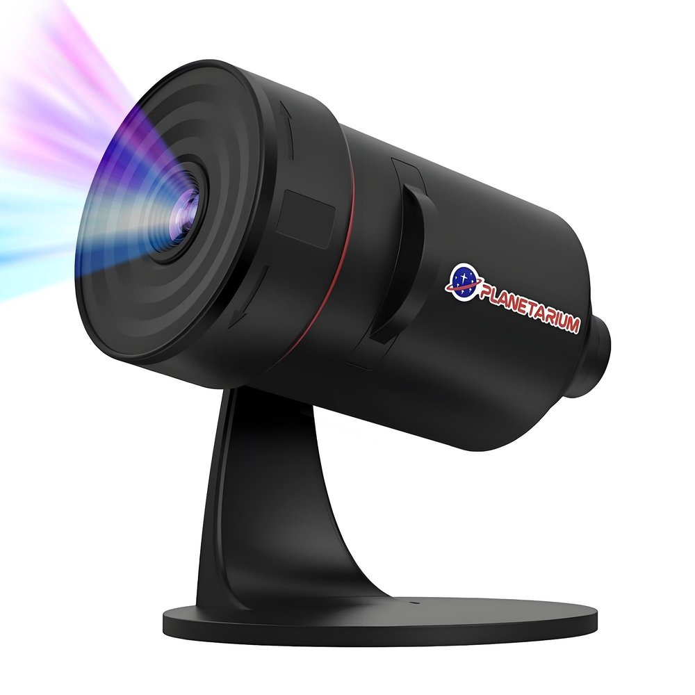 Galaxy Projector Upgraded 4K HD Star Projector Lens - Wider Sharper Projection, 10 Nebula Theme Discs, Timer Off, 28 Soothing White Noise, 360 Rotation, Valentines Day Gifts for Kids, Black