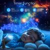 Galaxy Projector Upgraded 4K HD Star Projector Lens - Wider Sharper Projection, 10 Nebula Theme Discs, Timer Off, 28 Soothing White Noise, 360 Rotation, Valentines Day Gifts for Kids, Black view 4