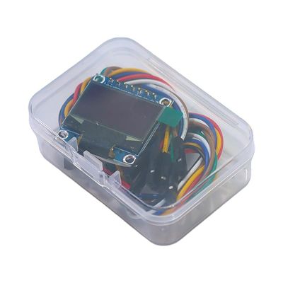 0.96 Inch OLED LCD Display OLED 12864 LCD Screen Module 7P Cable SPI Serial Mouth Blue (White)